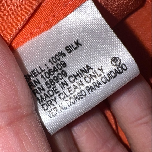 Antonio Melani Coral 100% Silk Tie Front Blouse Size Small EUC - Picture 4 of 7